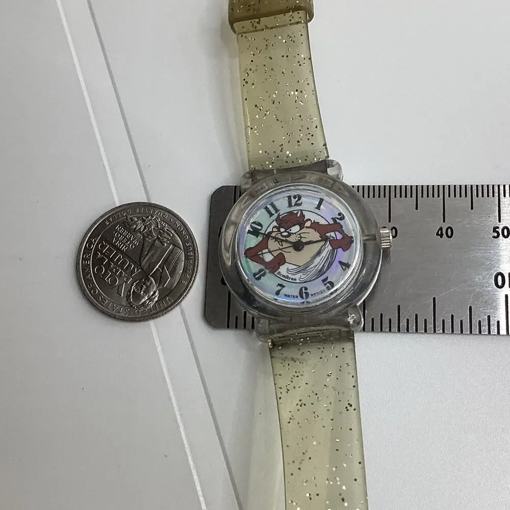 VINTAGE 1997 WARNER BROTHERS TASMANIAN DEVIL WRIST WATCH Works New Battery - Picture 5 of 7
